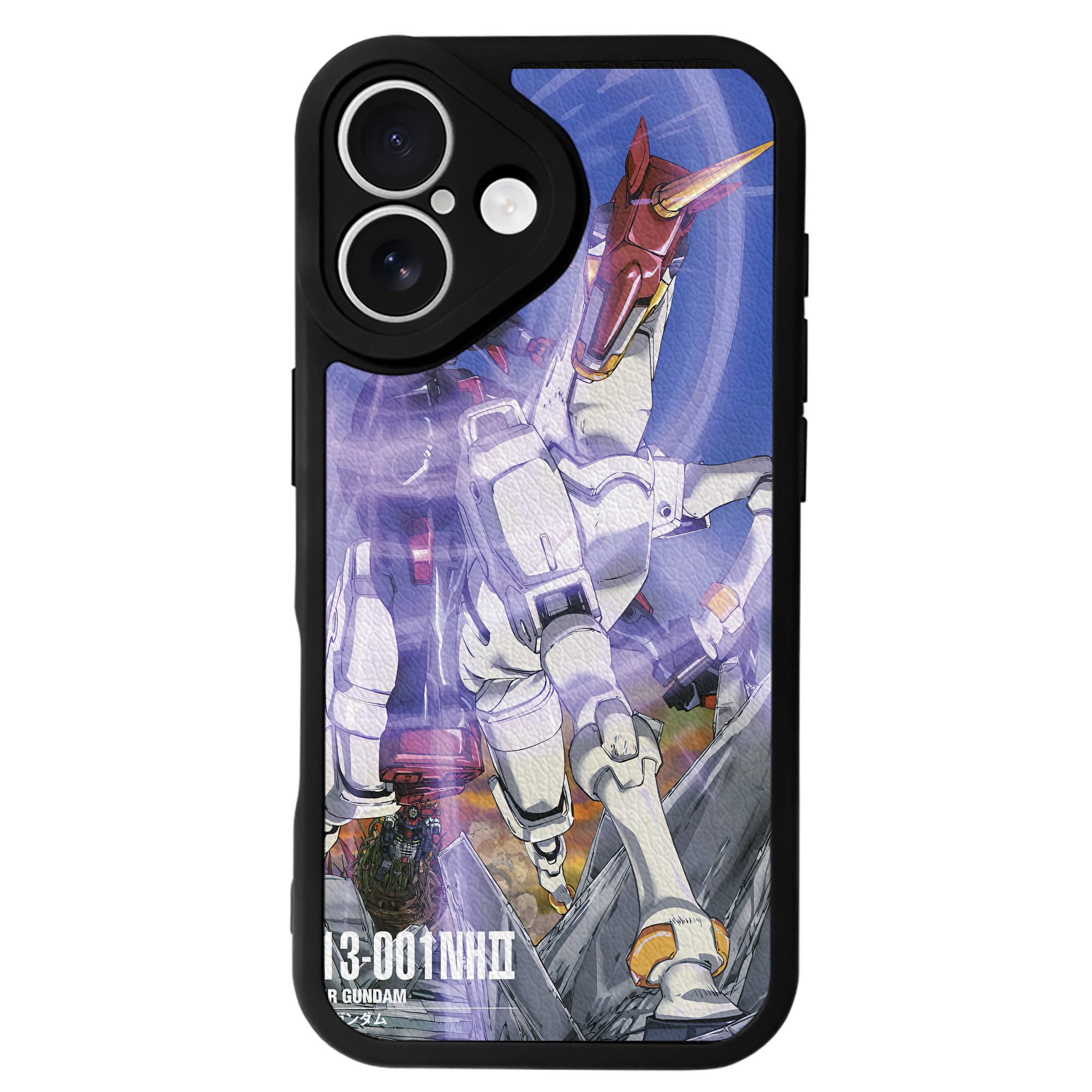 （画像用） 機動戦士ガンダム Mobile Suit Gundam 【iPhone 16シリーズ対応】シリコンスマホケース（レザー調） 材質：シリコン